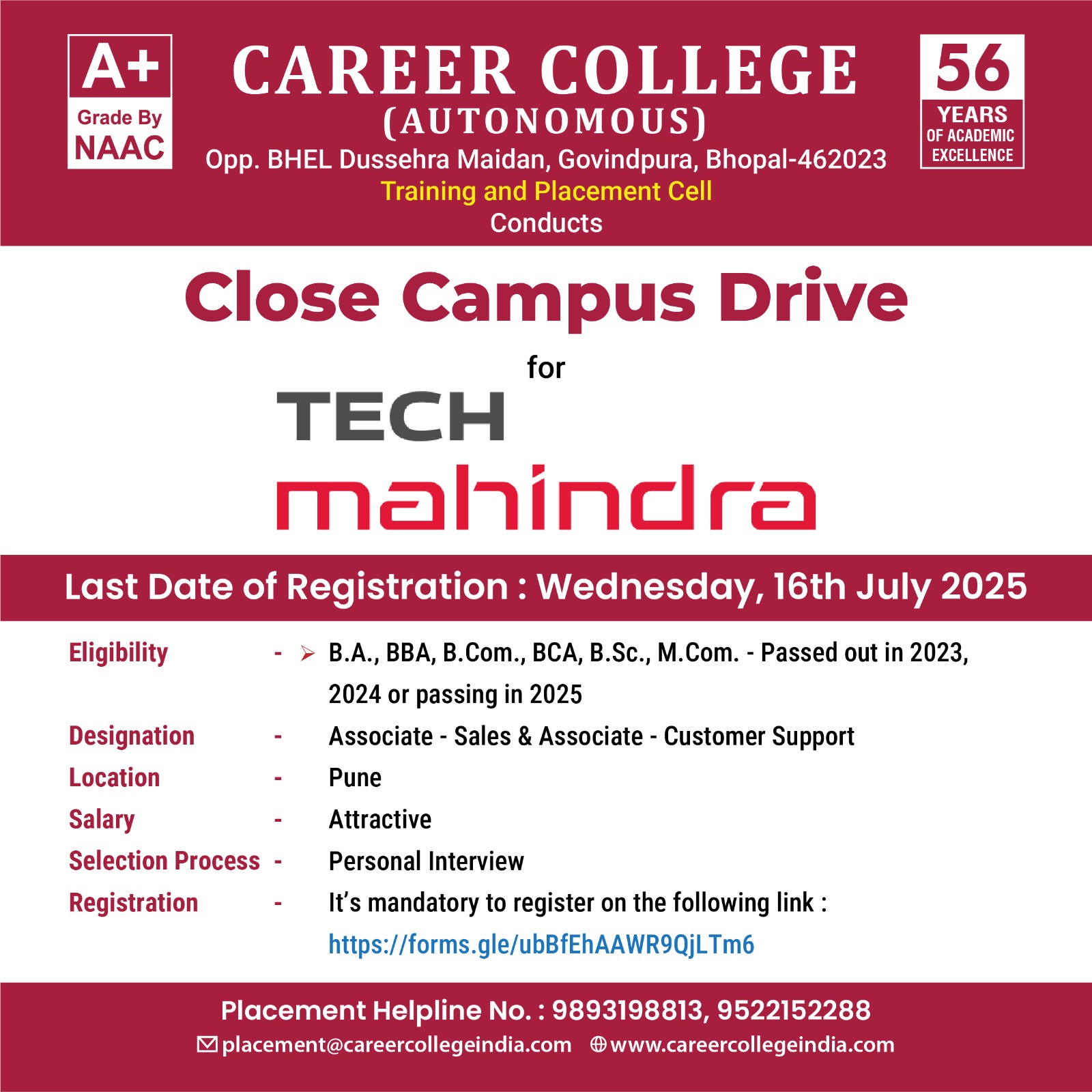 Close Campus Drive for Tech Mahindra